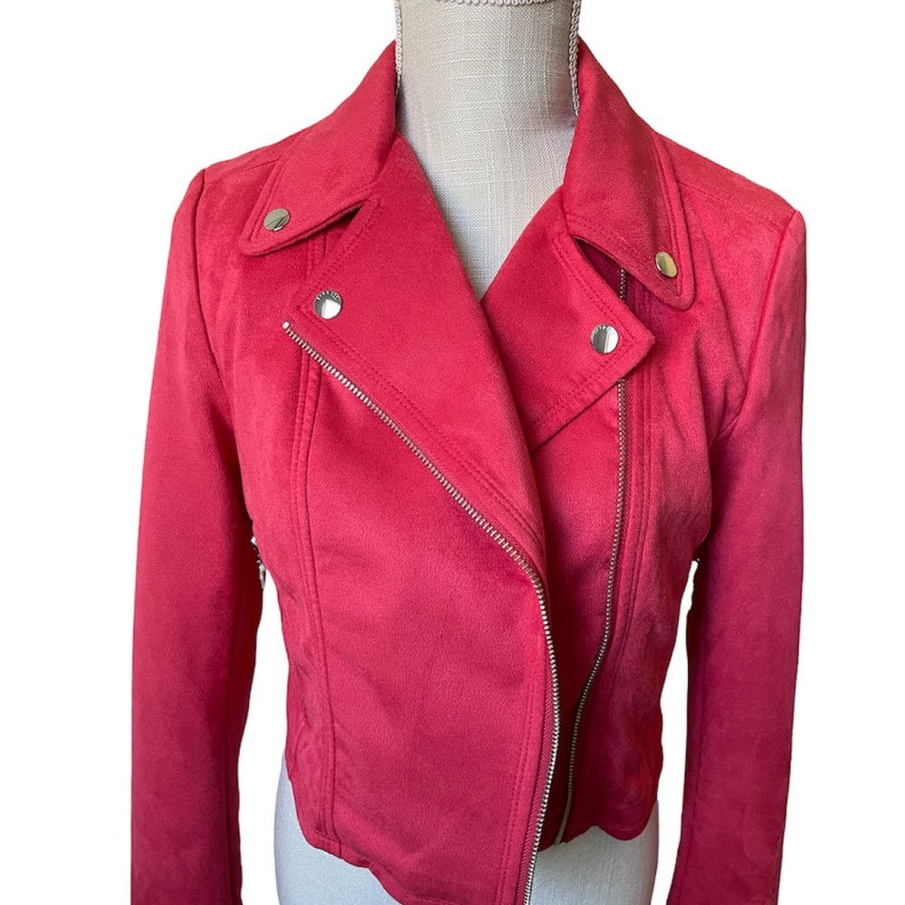 EXPRESS Moto Faux Suede Jacket - Picture 4 of 16
